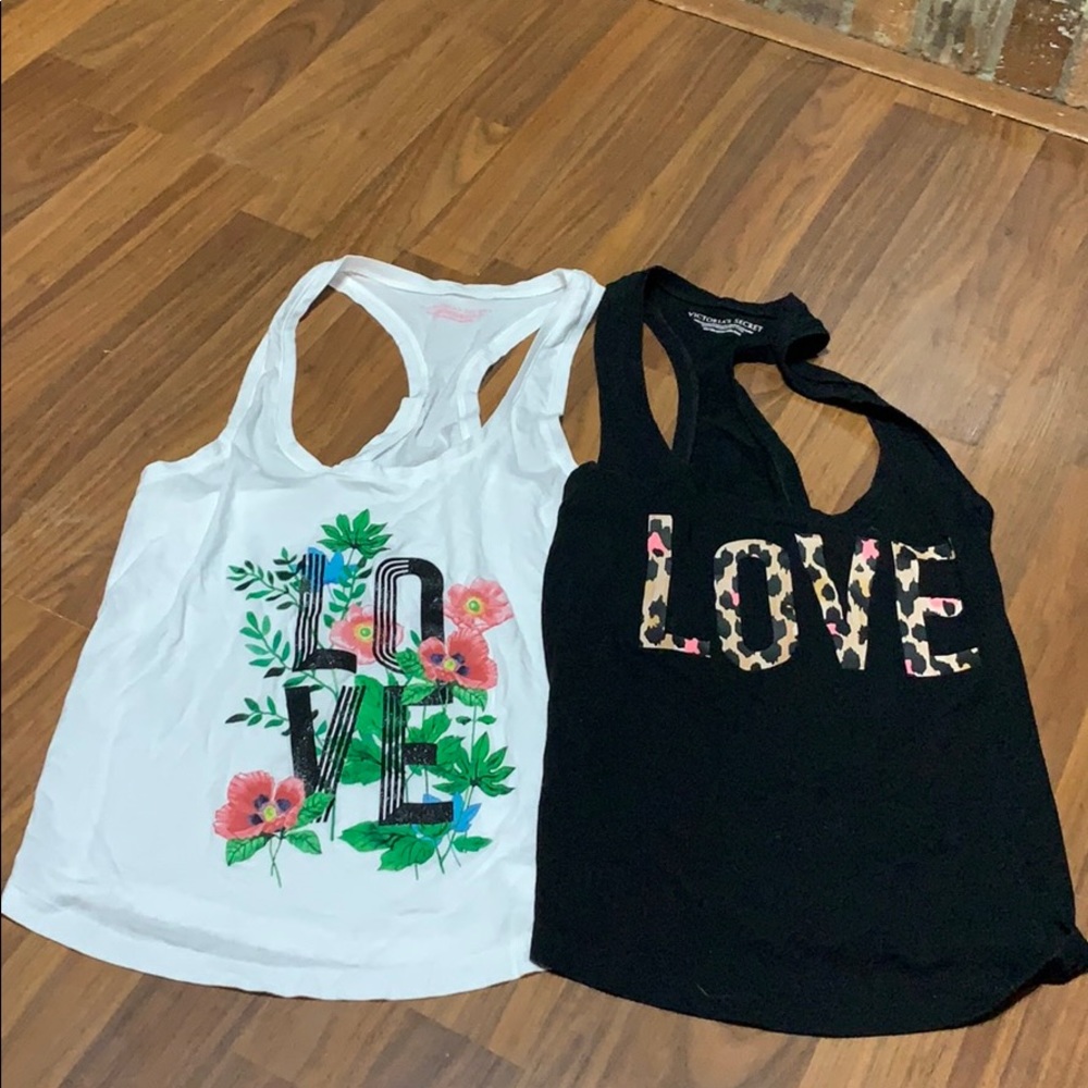 TWO Victoria’s Secret Racerback Tanks
